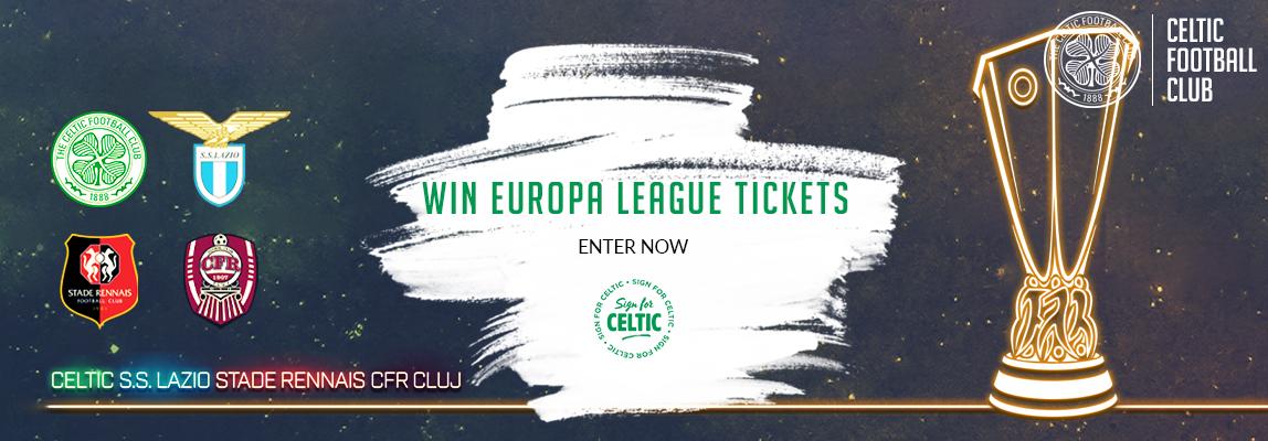 Win Europa League three-match packages with Sign for Celtic