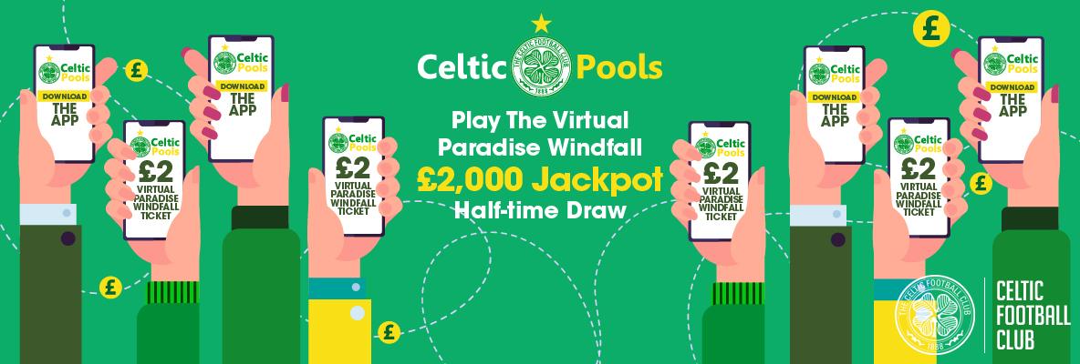 Download Celtic Pools app and play the virtual Paradise Windfall