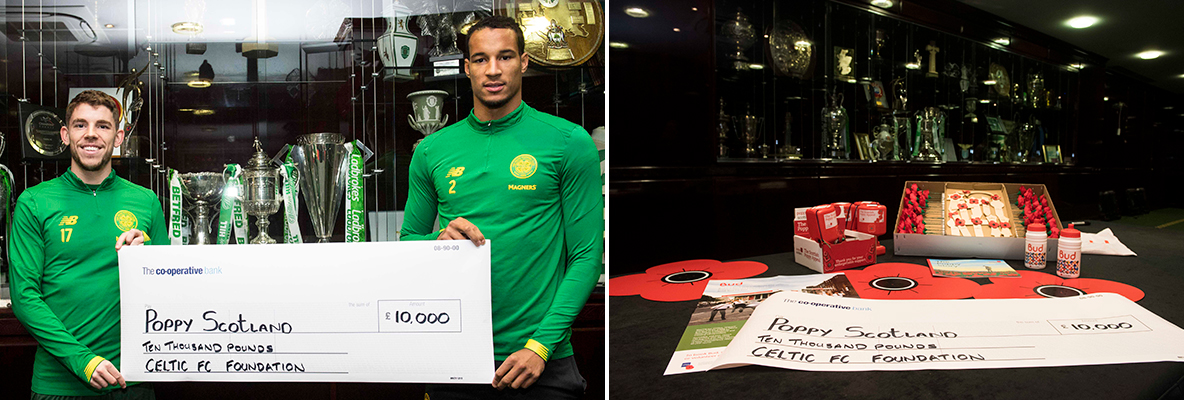 Celtic FC Foundation make donation to Poppyscotland