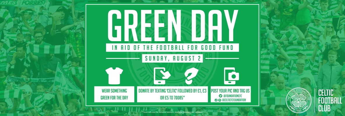 Reminder: support ‘Green Day’ and support Football for Good Fund
