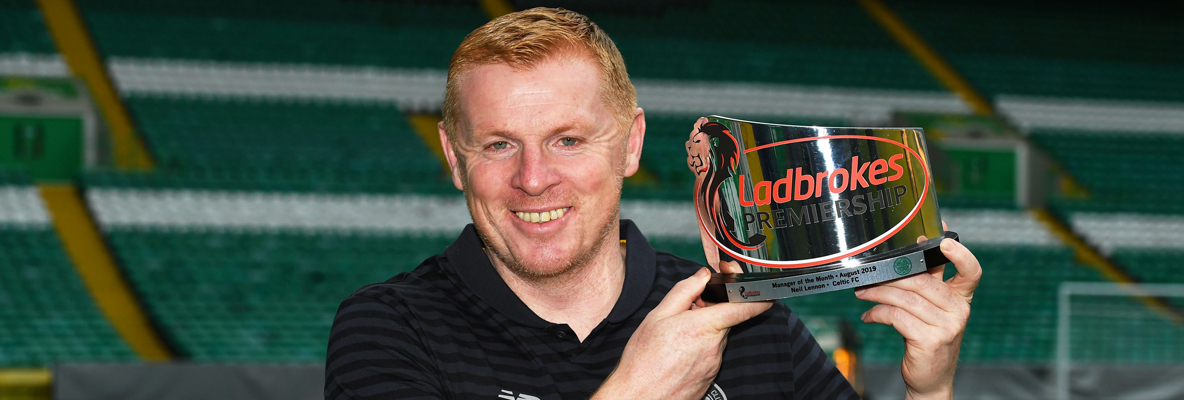 Neil Lennon wins Premiership Manager of the Month for August
