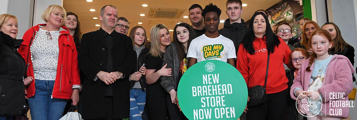 Jeremie's t-shirt delight as he opens new Celtic store at Braehead